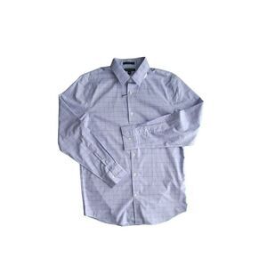 Banana Republic 100% Cotton Shirt Glen Plaid Purple Men's Sz Large